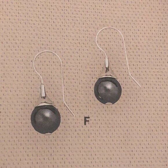 Silpada Sterling Silver 925 Hematite Earrings - Picture 2 of 5